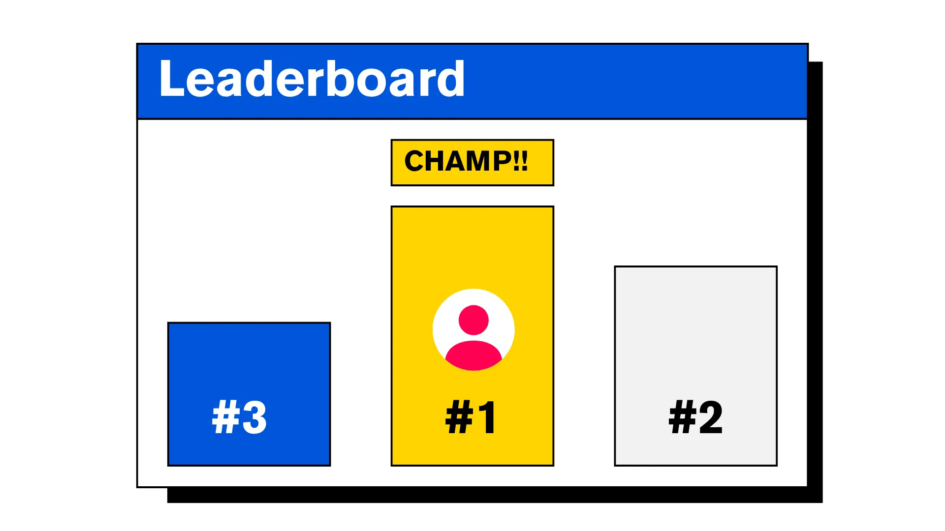 City leaderboard podium with gold badge for the top rank